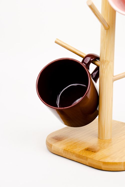 Suporte para Xícara em Bambu