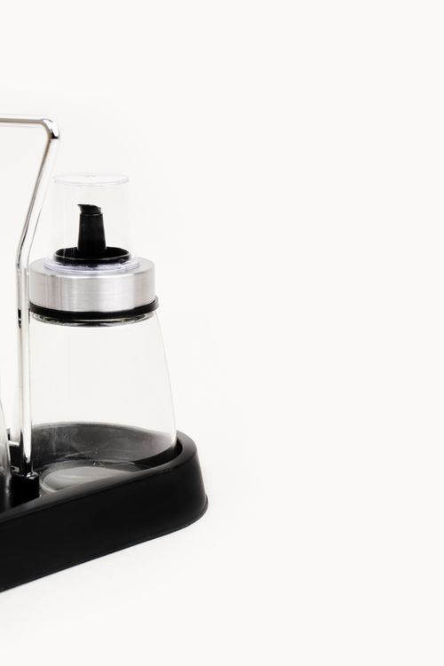 Conjunto de  Galheteiro Sleek Baixo em Vidro 3  Peças