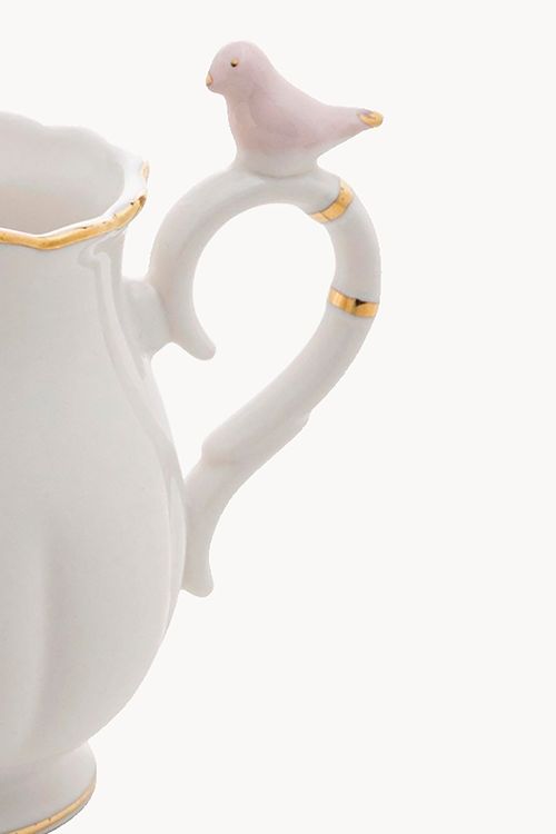 Leiteira birds porcelana 300ml