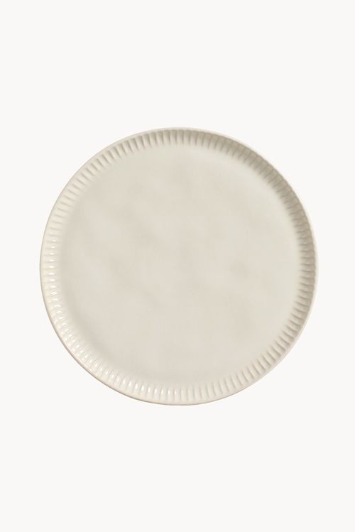 Prato Raso Linhas Clay em Stoneware