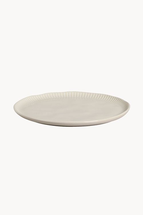 Prato Raso Linhas Clay em Stoneware