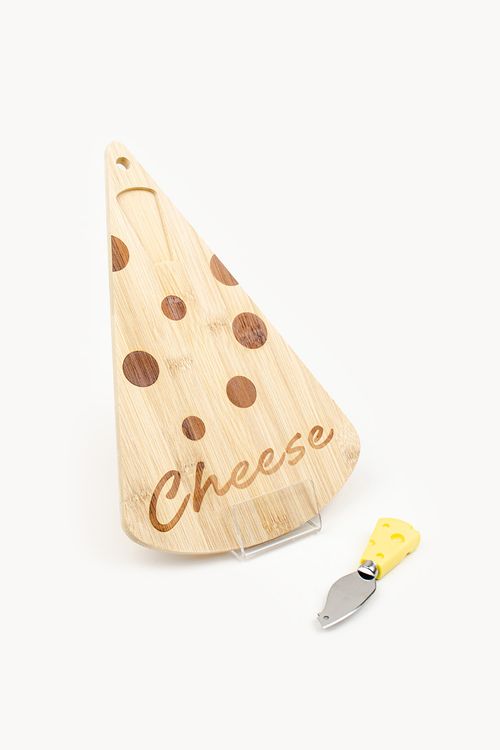 Conjunto para Queijo em Madeira 2 Peças