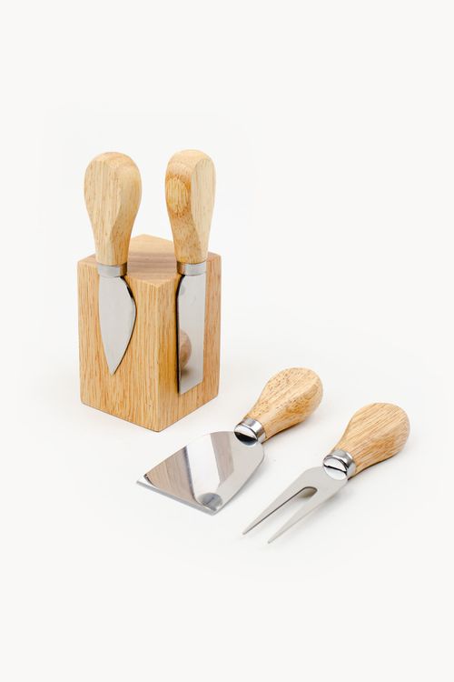 Conjunto  para Queijo  com Suporte 4 Peças