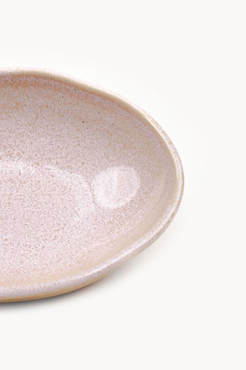 Cumbuca Oval Orgânico Litchi em Cerâmica