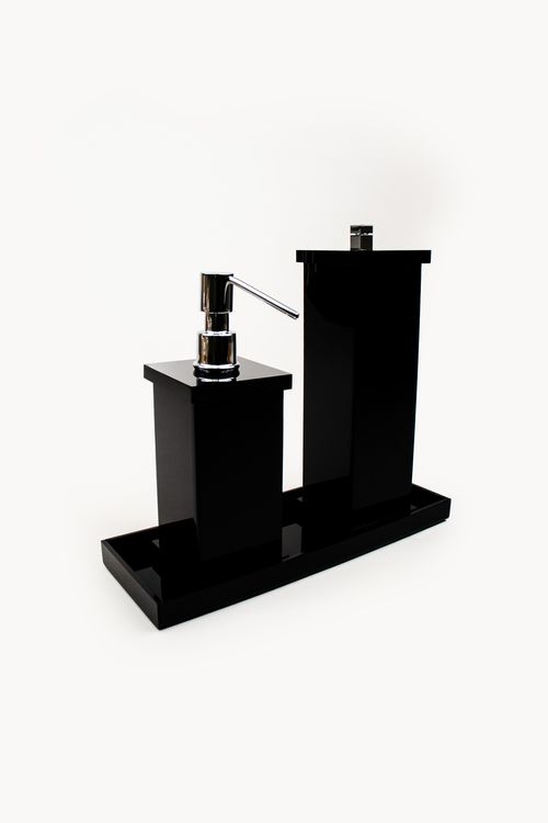 Bandeja para Banheiro em Acrílico Preto