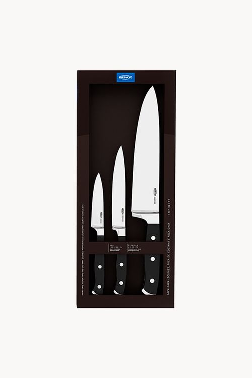Conjunto  de Facas Infinity em Aço Inox 3 Peças
