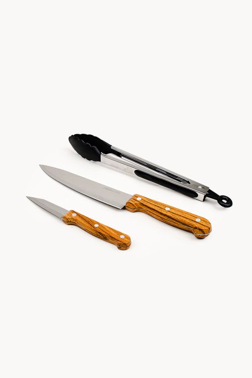 Conjunto de churrasco Mestre Churrasqueiro 3 peças