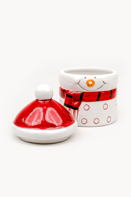 Bomboniere Boneco de Neve em Porcelana