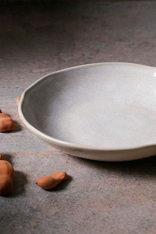 Prato Fundo Bio Latte  em Stoneware