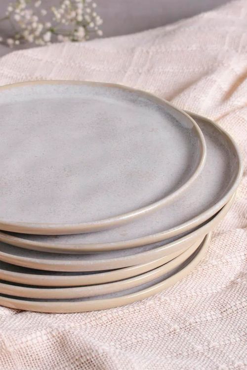 Prato Sobremesa Bio Latte em Stoneware