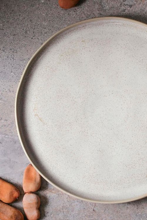 Prato Raso Bio Latte em Stoneware