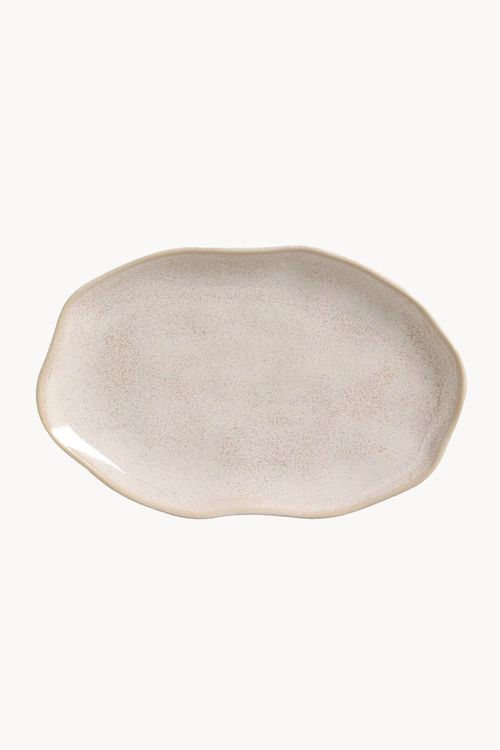 Travessa Oval Rasa Bio Latte em Stoneware