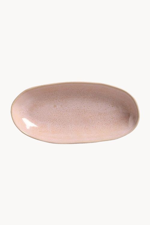 Travessa Oval Funda Orgânico Litchi em Cerâmica
