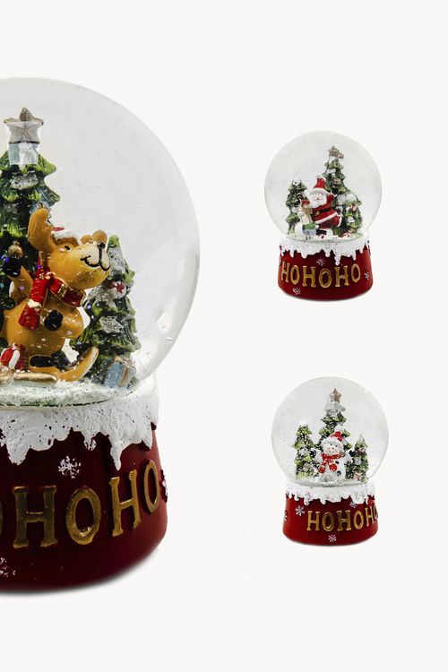 Snowball natalino musical em resina