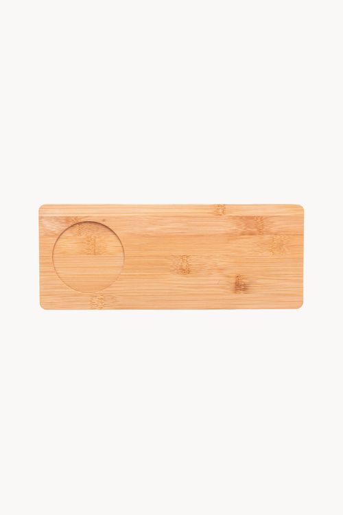 Conjunto Petisqueira em Cerâmica com Bandeja de Bambu 3 Peças