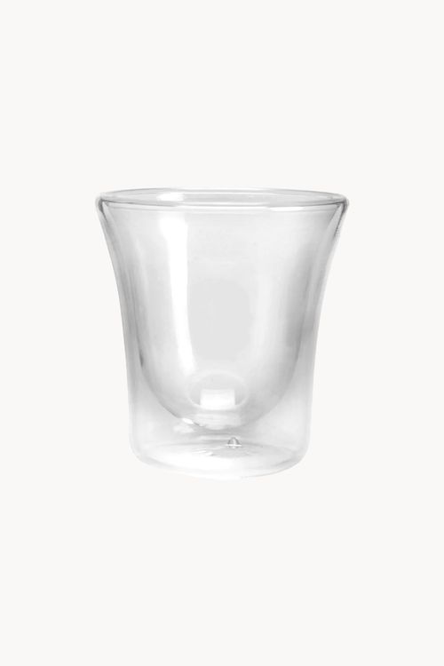 Conjunto de Copos com Parede Dupla em Vidro 2 Peças 90ml