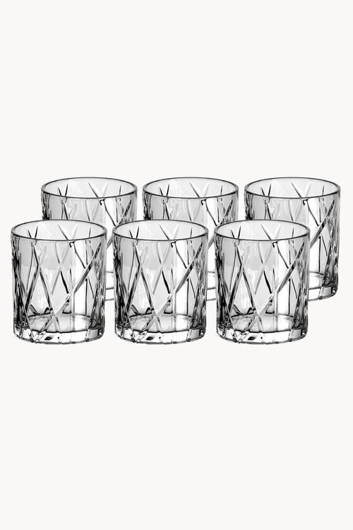 Conjunto de Copos Baixos em Cristal 6 Peças 310ml