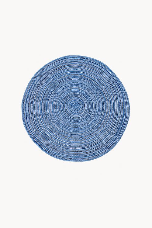 Jogo Americano Redondo em Poliéster Azul