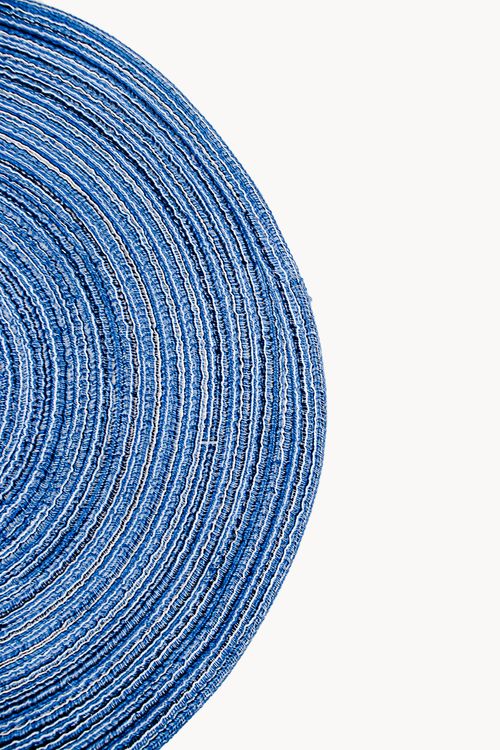 Jogo Americano Redondo em Poliéster Azul