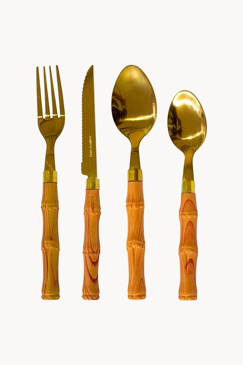 Conjunto de Talheres em Aço Inox 24 Peças