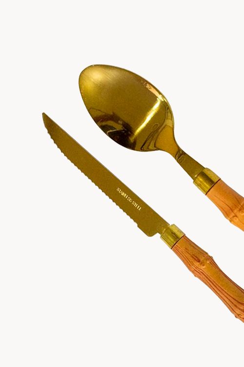 Conjunto de Talheres em Aço Inox 24 Peças