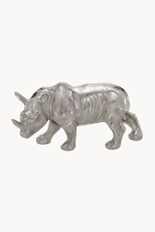Enfeite Rinoceronte Decorativo em Metal