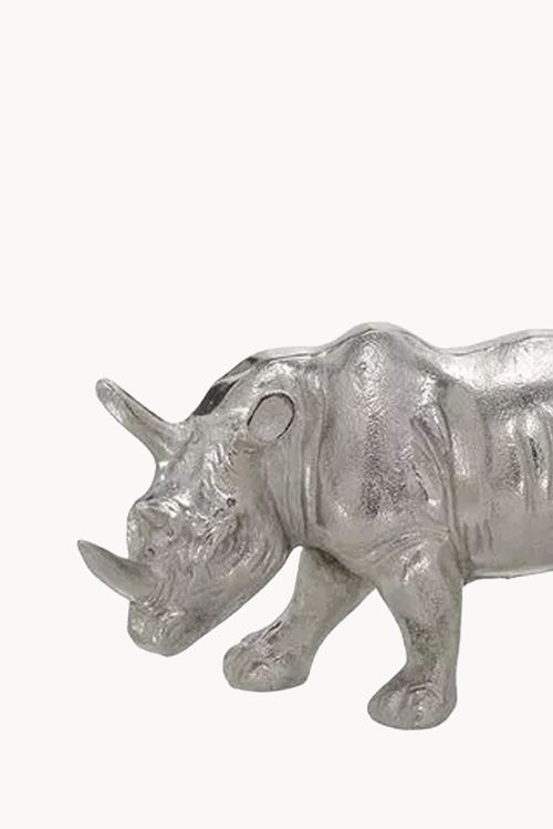 Enfeite Rinoceronte Decorativo em Metal