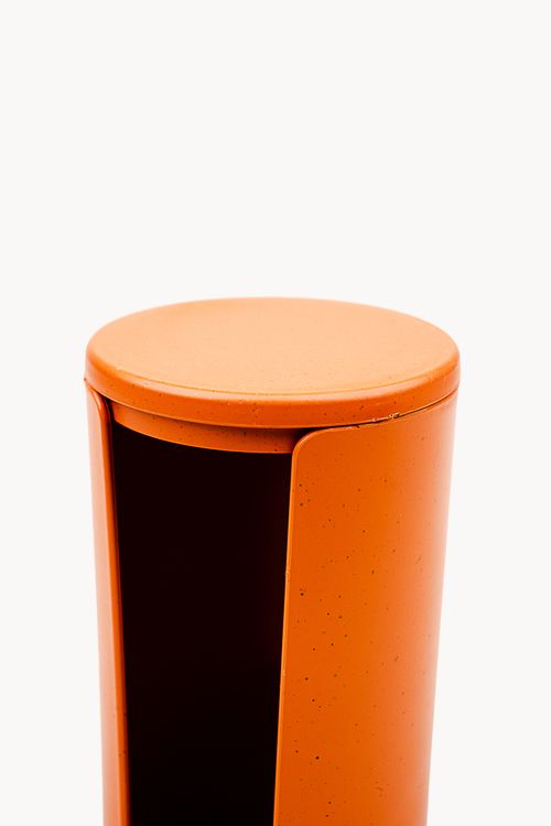 Porta Algodão em Disco Laranja