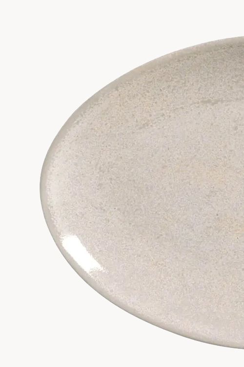 Prato de Sobremesa Orgânico Latte em Stoneware