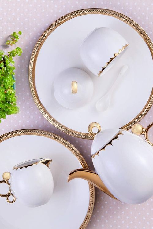 Conjunto de Pratos de Sobremesa Paddy em Porcelana 6 Peças