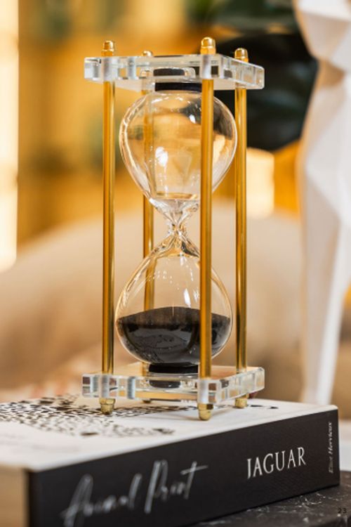 Ampulheta Decorativa  em Vidro 15 Minutos
