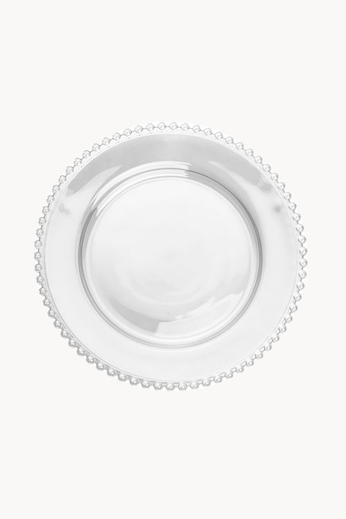 Prato Raso em Cristal Pearl
