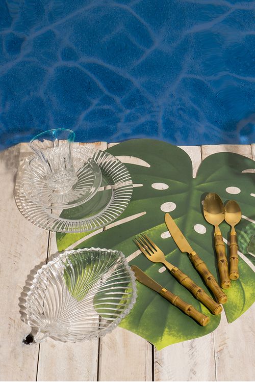 Folha Decorativa em Cristal