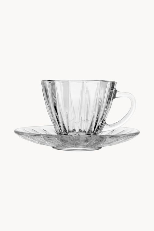 Conjunto de Xicaras para Chá em Cristal 2 Peças 180ml
