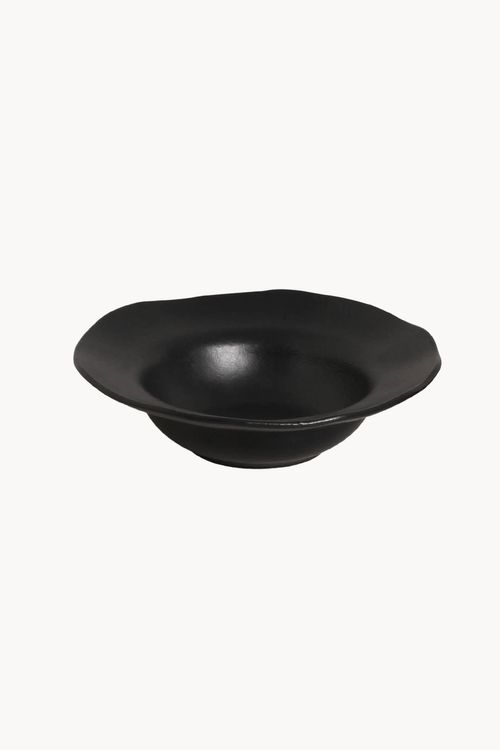 Prato Entrada Orgânico Preto Matte em Stoneware