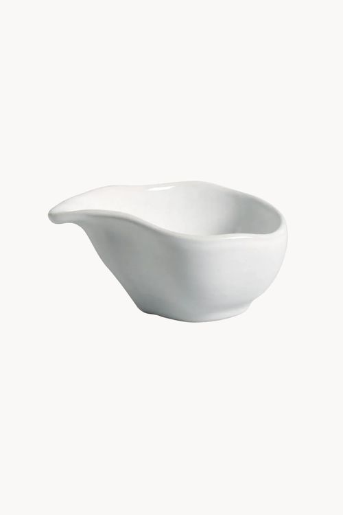 Molheira Oval Orgânico New White em Stoneware 40ml