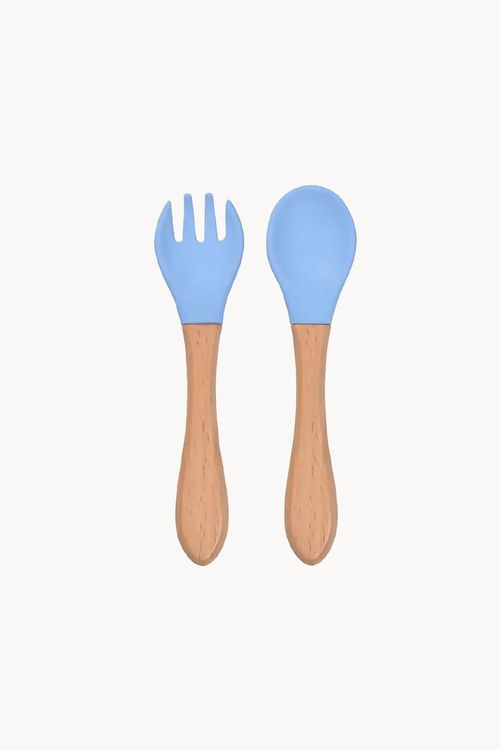 Conjunto de Talheres em Silicone com Madeira Ecokitchen