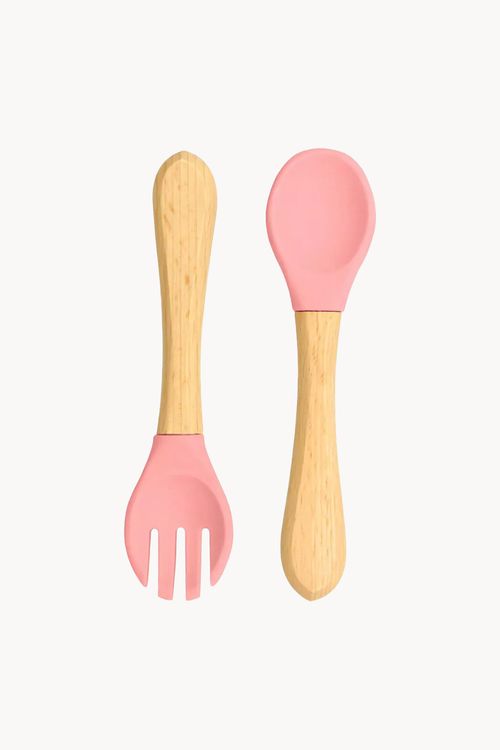 Conjunto de Talheres em Silicone com Cabo Madeira Ecokitchen
