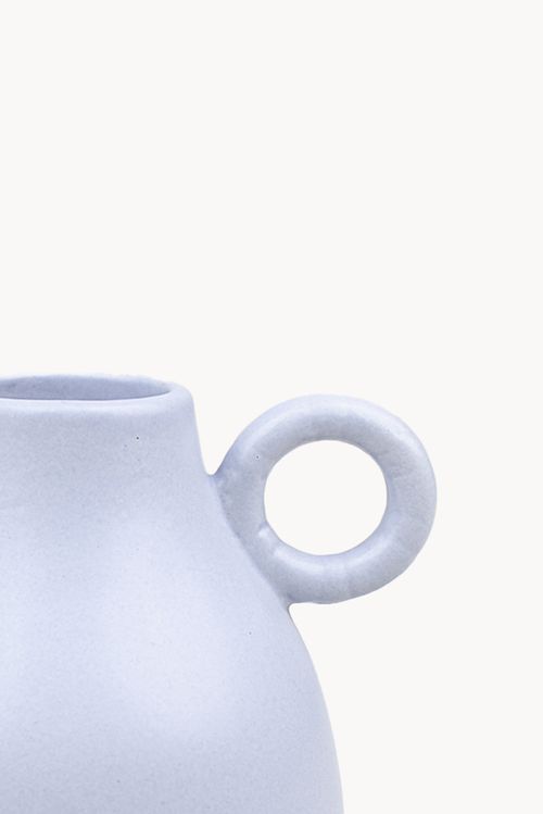 Vaso Decorativo com Alça em Cerâmica Tamanho P