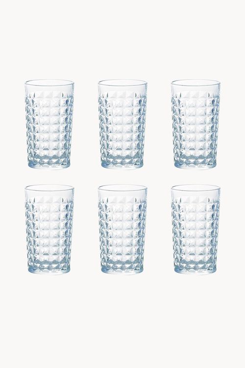 Conjunto de Copos Prisma em Vidro 6 Peças 280ml