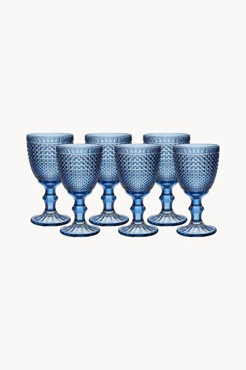 Conjunto de Taças Bico de Jaca em Vidro 6 Peças 320ml