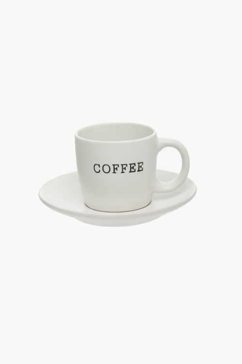 Conjunto de Xicaras de Café em Cerâmica 4 Peças 130Ml