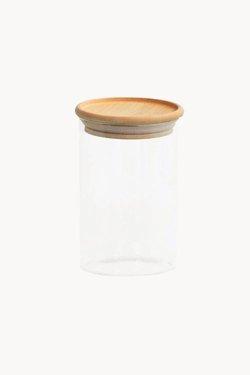 Pote Hermético em Vidro com Tampa em Bambu 600ml