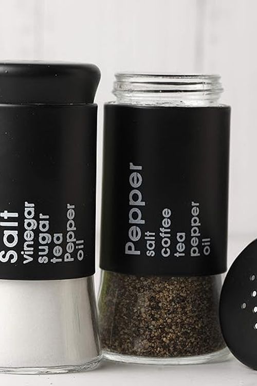 Conjunto de Saleiro e Pimenteiro em Vidro 2 Peças 120ml