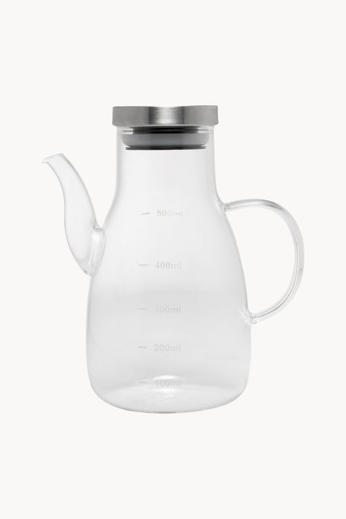 Galheteiro em Vidro Borossilicato com Tampa em Metal 500ml