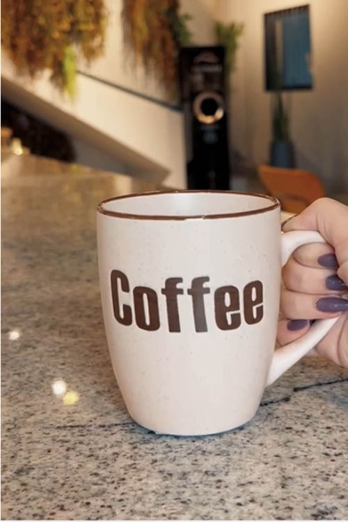 Caneca Coffee em Porcelana 340ml