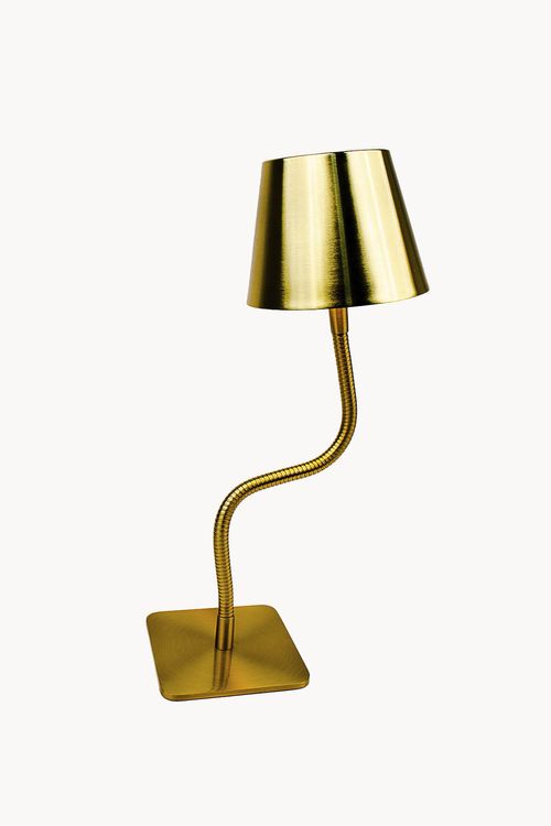Abajur Dourado com Led em Aço Inox