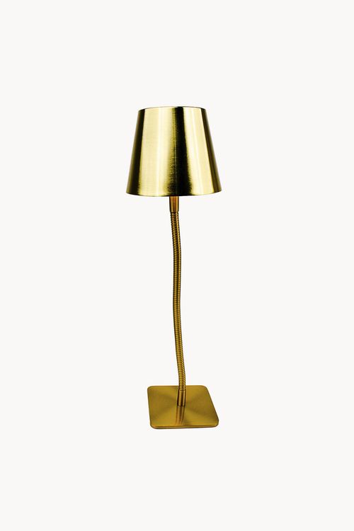 Abajur Dourado com Led em Aço Inox