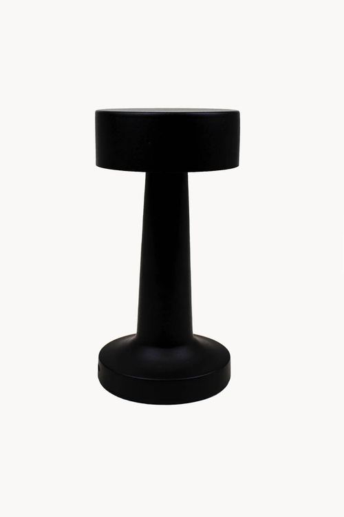 Abajur Preto com  Led em Aço Inox