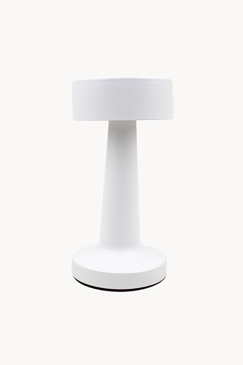 Abajur Branco com  Led em Aço Inox